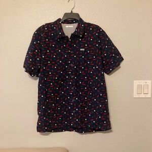 Columbia Men's PFG Short Sleeve Button-down Shirt Size Medium